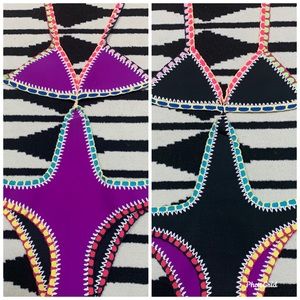 Tricolored Reversible One Piece Cut Out Swimsuit -